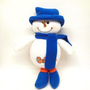 Florida Gators Christmas Ornament Snowman Plush Hanging Blue Orange Top Hat 6"